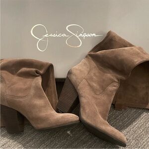 Vince Camuto Brown Suede Heeled Boots